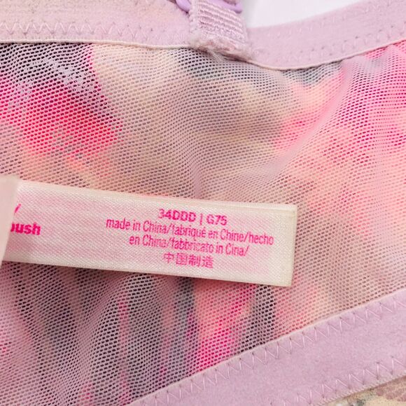 Victorias Secret PINK Date Super Push-up Padded Palm Front Close Bra 34DDD - Picture 8 of 9
